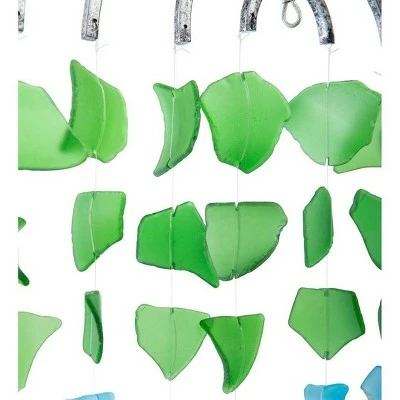 Wind & Weather Handcrafted Metal and Recycled Glass Rainbow Wind Chime 6 Wind & Weather Handcrafted Metal and Recycled Glass Rainbow Wind Chime - Image 4