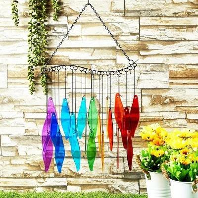 Okuna Outpost Rainbow Wind Chimes for Outdoor or Indoor Decor (11.22 x 18.9 Inches) 4 Okuna Outpost Rainbow Wind Chimes for Outdoor or Indoor Decor (11.22 x 18.9 Inches) - Image 2