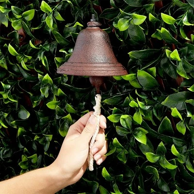 Farmlyn Creek Cast Iron Dinner Bell, Hanging Bell Rustic Home Décor, Brown, 4.6 Inches 3 Farmlyn Creek Cast Iron Dinner Bell, Hanging Bell Rustic Home Décor, Brown, 4.6 Inches