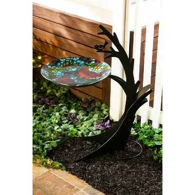 Evergreen Garden 36"H Metal Birdbath Stand Tree 2 Evergreen Garden 36"H Metal Birdbath Stand Tree