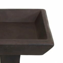 Sunnydaze Decor Sunnydaze Outdoor Glass Fiber Reinforced Concrete Patio Garden Simply Square Modern Bird Bath - 23" - Brown -Cheap Garden Decor Store unnamed file 1750