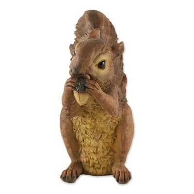 Zingz & Thingz Zingz & Thingz 6.75" Polyresin Nibbling Squirrel Garden Statue Brown 4 Zingz & Thingz Zingz & Thingz 6.75" Polyresin Nibbling Squirrel Garden Statue Brown - Image 2