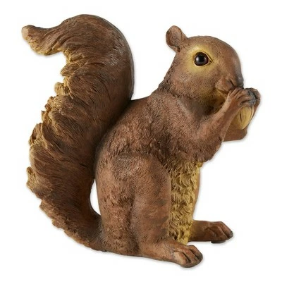 Zingz & Thingz Zingz & Thingz 6.75" Polyresin Nibbling Squirrel Garden Statue Brown 6 Zingz & Thingz Zingz & Thingz 6.75" Polyresin Nibbling Squirrel Garden Statue Brown - Image 4