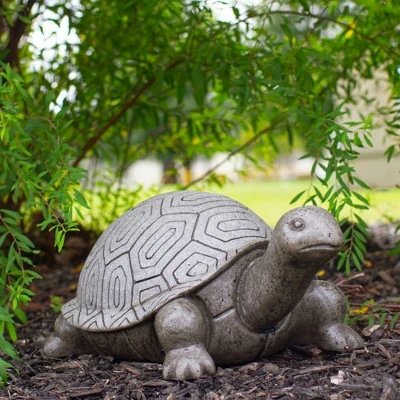 Northlight 11.75" Polished Gray Turtle Outdoor Garden Statue 3 Northlight 11.75" Polished Gray Turtle Outdoor Garden Statue