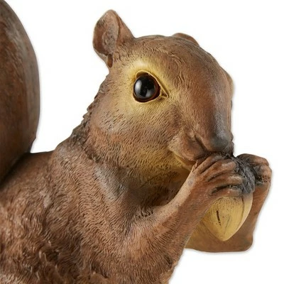 Zingz & Thingz Zingz & Thingz 6.75" Polyresin Nibbling Squirrel Garden Statue Brown 8 Zingz & Thingz Zingz & Thingz 6.75" Polyresin Nibbling Squirrel Garden Statue Brown - Image 6