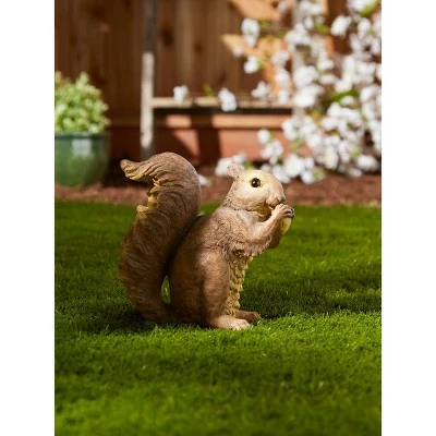 Zingz & Thingz Zingz & Thingz 6.75" Polyresin Nibbling Squirrel Garden Statue Brown 10 Zingz & Thingz Zingz & Thingz 6.75" Polyresin Nibbling Squirrel Garden Statue Brown - Image 8
