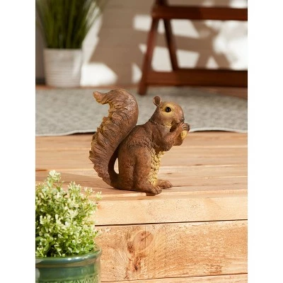 Zingz & Thingz Zingz & Thingz 6.75" Polyresin Nibbling Squirrel Garden Statue Brown 13 Zingz & Thingz Zingz & Thingz 6.75" Polyresin Nibbling Squirrel Garden Statue Brown - Image 11