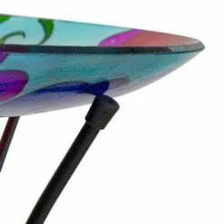Northlight 18” Multi-Colored Hand Painted Glass Floral Pattern Outdoor Patio Bird Bath -Cheap Garden Decor Store unnamed file 1864