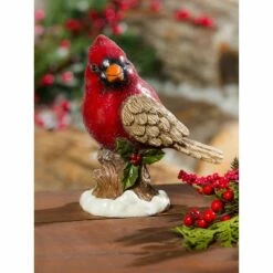 Evergreen 6.25"H Woodland Cardinal Garden Statuary