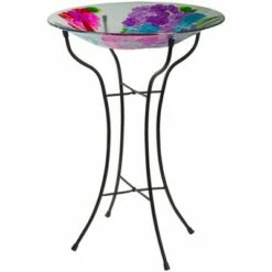 Northlight 18” Pink and Purple Dragonflies Hand Painted Glass Outdoor Patio Birdbath -Cheap Garden Decor Store unnamed file 1874