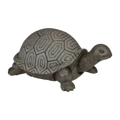 Northlight 11.75" Polished Gray Turtle Outdoor Garden Statue 4 Northlight 11.75" Polished Gray Turtle Outdoor Garden Statue - Image 2