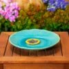 Evergreen 12" Bee Bath Ceramic Turquoise with Yellow Flower -Cheap Garden Decor Store unnamed file 1952