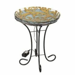 Evergreen Sunfower 18" Birdbath with Crushed Glass Look -Cheap Garden Decor Store unnamed file 1970