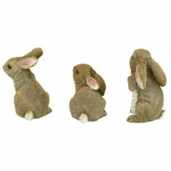Design Toscano The Bunny Den, Garden Rabbit Statues, Set of 3 - Brown -Cheap Garden Decor Store unnamed file 198