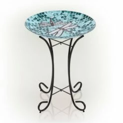 23" Outdoor Mosaic Dragonfly Glass Birdbath Bowl with Metal Stand Turquoise Green - Alpine Corporation 10 23" Outdoor Mosaic Dragonfly Glass Birdbath Bowl with Metal Stand Turquoise Green - Alpine Corporation -Cheap Garden Decor Store unnamed file 1990