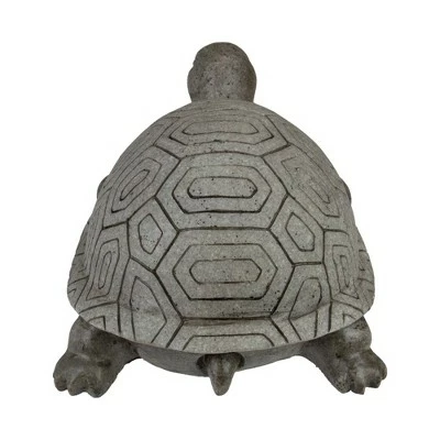 Northlight 11.75" Polished Gray Turtle Outdoor Garden Statue 5 Northlight 11.75" Polished Gray Turtle Outdoor Garden Statue - Image 3