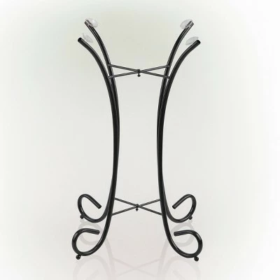 Alpine Corporation 23" Iron Birdbath Stand Black 3 Alpine Corporation 23" Iron Birdbath Stand Black