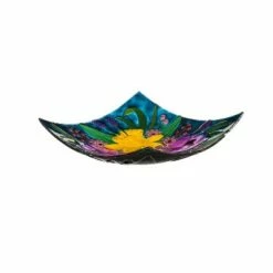 Evergreen 16.5" Hand Painted Embossed Square Glass Bird Bath, Floral Bouquet -Cheap Garden Decor Store unnamed file 2045