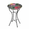 Evergreen 16" Glass Bird Bath with Stand, Striped Florals- 2 Evergreen 16" Glass Bird Bath with Stand, Striped Florals- -Cheap Garden Decor Store unnamed file 2056