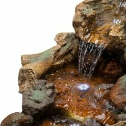 Alpine Corporation Alpine 20" Cascading Stone River Fountain with LED Lights Cool White -Cheap Garden Decor Store unnamed file 2077