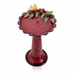 28" Metal Birdbath With Birds And Leaves - Red - Alpine Corporation -Cheap Garden Decor Store unnamed file 2080