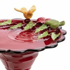 28" Metal Birdbath With Birds And Leaves - Red - Alpine Corporation -Cheap Garden Decor Store unnamed file 2082