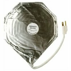 Farm Innovators Inc Farm Innovators 44 Watt Economical Submersible Outdoor DeIcer Heater with 10 Inch Cord and 3 Prong Plug for Shallow Garden Bird Baths, Foil (2 Pack)