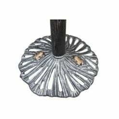 Oakland Living Cast Aluminum Decorative Sunflower Bird Bath Silver