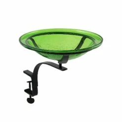 13.7" Reflective Crackle Glass Birdbath Bowl with Rail Mount Bracket - Achla Designs Orange -Cheap Garden Decor Store unnamed file 2216