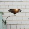 13.5" Classic II Antique Copper Birdbath w/ Rail Mount Bracket - Achla Designs