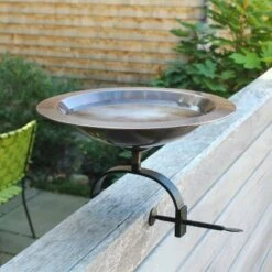 8.5" Classic II Birdbath with Over Rail Bracket Antique Copper - Achla Designs -Cheap Garden Decor Store unnamed file 2278