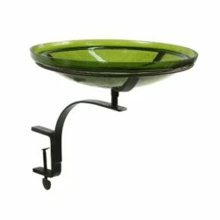13.7" Reflective Crackle Glass Birdbath Bowl with Rail Mount Bracket - Achla Designs Red -Cheap Garden Decor Store unnamed file 2283