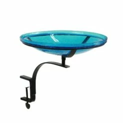 13.7" Reflective Crackle Glass Birdbath Bowl with Rail Mount Bracket - Achla Designs Red -Cheap Garden Decor Store unnamed file 2284