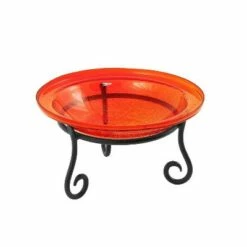7" Reflective Crackle Glass Birdbath Bowl With Short Stand - Achla Designs Red -Cheap Garden Decor Store unnamed file 2293