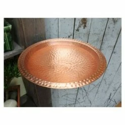 12.2" Hammered Solid Copper Birdbath with Wall Mount Bracket Satin Copper - ACHLA Designs -Cheap Garden Decor Store unnamed file 2297