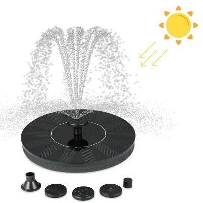 Dartwood Solar Bird Bath and Water Fountain with 4 Different Nozzle Heads for Bird Baths and Small Ponds (2 Pack) 3 Dartwood Solar Bird Bath and Water Fountain with 4 Different Nozzle Heads for Bird Baths and Small Ponds (2 Pack)