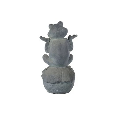 18.5" Resin Indoor/Outdoor Care Free Frog Garden Statue Brown - Alfresco Home LLC 5 18.5" Resin Indoor/Outdoor Care Free Frog Garden Statue Brown - Alfresco Home LLC - Image 3