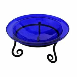 3" Reflective Crackle Glass Birdbath Bowl - Achla Designs Red