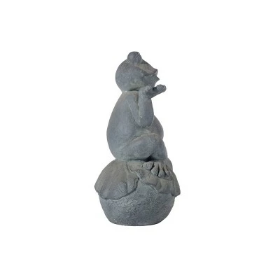 18.5" Resin Indoor/Outdoor Care Free Frog Garden Statue Brown - Alfresco Home LLC 6 18.5" Resin Indoor/Outdoor Care Free Frog Garden Statue Brown - Alfresco Home LLC - Image 4