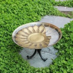 9.2" Brass African Daisy Birdbath with Tripod Stand Antique and Patina Finish Brown - Achla Designs -Cheap Garden Decor Store unnamed file 2335