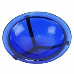 3" Iron and Crackle Glass Birdbath Bowl with Stake - ACHLA Designs Cobalt Blue