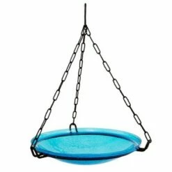 ACHLA Designs 2.5" Reflective Crackle Glass Birdbath Bowl - Alcha Designs Cobalt Blue