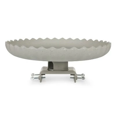 Farm Innovators Inc Farm Innovators 120 Watt Outdoor Molded Stone Scalloped Heated Birdbath w/ Twist Deck Mount, Hidden Electrical Connection, & Internal Thermostat, Gray 3 Farm Innovators Inc Farm Innovators 120 Watt Outdoor Molded Stone Scalloped Heated Birdbath w/ Twist Deck Mount, Hidden Electrical Connection, & Internal Thermostat, Gray