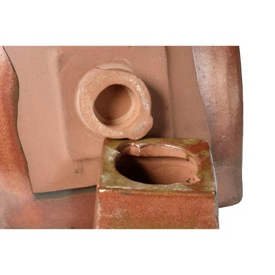 15" Handmade Glazed Ceramic Zen Birdbath Brown - Alfresco Home LLC 4 15" Handmade Glazed Ceramic Zen Birdbath Brown - Alfresco Home LLC - Image 2