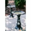 Set of 2 Concrete Birdbaths with Round Pedestal and Base - XBrand Black/speckled Gray -Cheap Garden Decor Store unnamed file 2463