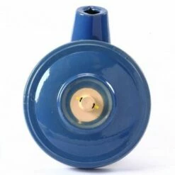 Birds Choice 19" Burley Clay Simple Elegance Bellflower Birdbath Blue