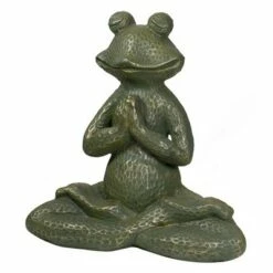 Northlight 14" Gold Verdigris Yoga Frog Outdoor Garden Statue -Cheap Garden Decor Store unnamed file 25