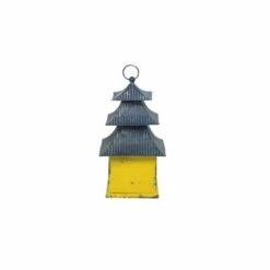 Multicolor Metal Pagoda House Decorative Birdhouse - Foreside Home & Garden