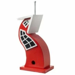 Wind & Weather Handcrafted Made in USA Gray Swaying Surrealist Wooden Birdhouse -Cheap Garden Decor Store unnamed file 2665