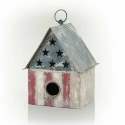 Alpine Corporation Alpine 10" Vintage Patriotic Iron Birdhouse -Cheap Garden Decor Store unnamed file 2668